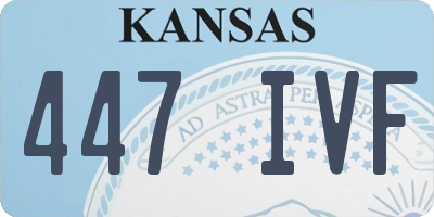 KS license plate 447IVF