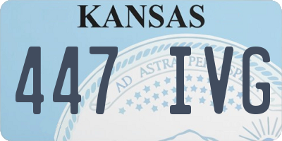KS license plate 447IVG