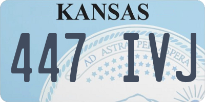 KS license plate 447IVJ