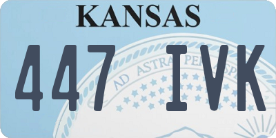 KS license plate 447IVK