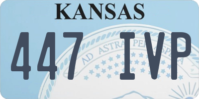KS license plate 447IVP