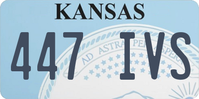 KS license plate 447IVS