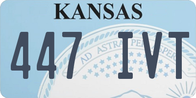 KS license plate 447IVT