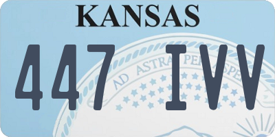 KS license plate 447IVV