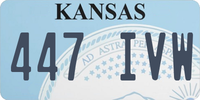 KS license plate 447IVW