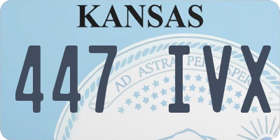 KS license plate 447IVX