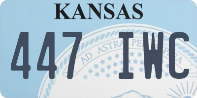 KS license plate 447IWC
