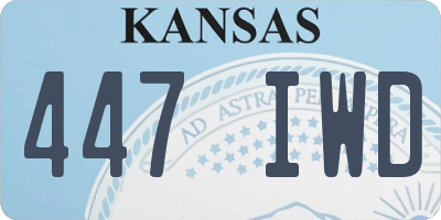 KS license plate 447IWD