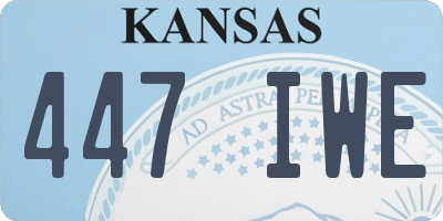 KS license plate 447IWE