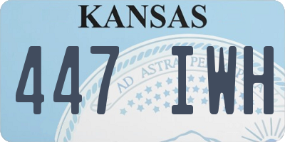 KS license plate 447IWH