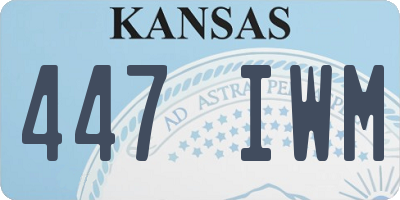 KS license plate 447IWM