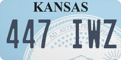KS license plate 447IWZ