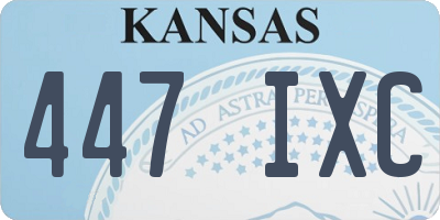 KS license plate 447IXC