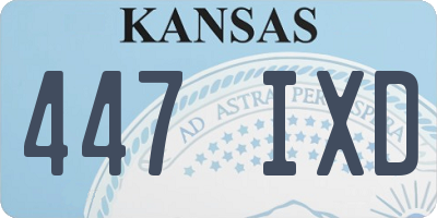KS license plate 447IXD