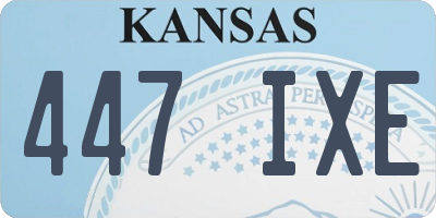 KS license plate 447IXE