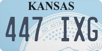 KS license plate 447IXG
