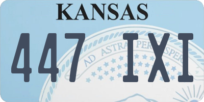 KS license plate 447IXI