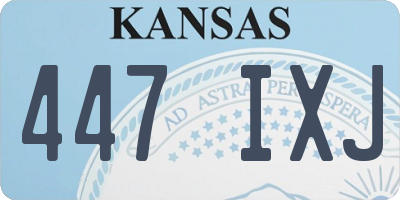 KS license plate 447IXJ