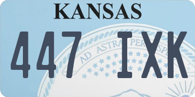 KS license plate 447IXK