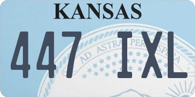 KS license plate 447IXL