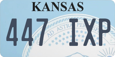 KS license plate 447IXP