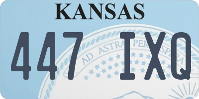 KS license plate 447IXQ