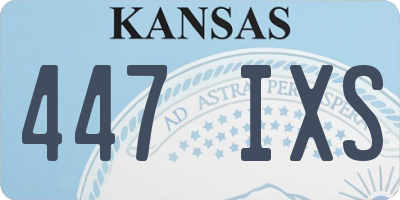 KS license plate 447IXS