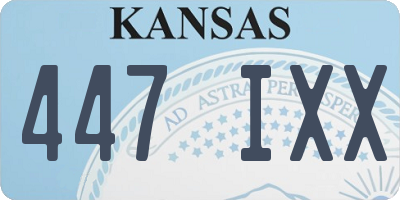 KS license plate 447IXX