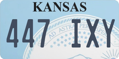 KS license plate 447IXY