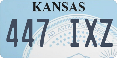 KS license plate 447IXZ
