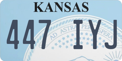 KS license plate 447IYJ