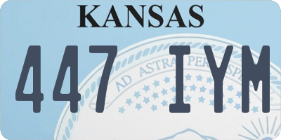 KS license plate 447IYM