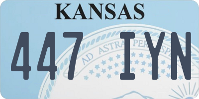 KS license plate 447IYN
