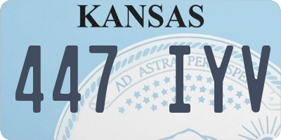 KS license plate 447IYV