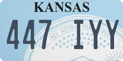 KS license plate 447IYY