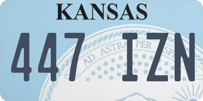 KS license plate 447IZN