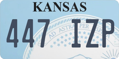 KS license plate 447IZP
