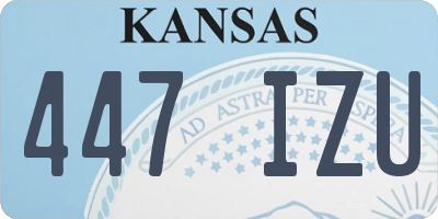 KS license plate 447IZU
