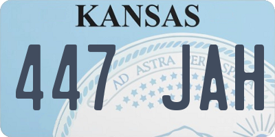 KS license plate 447JAH