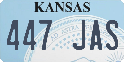 KS license plate 447JAS