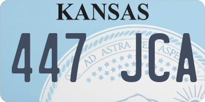 KS license plate 447JCA