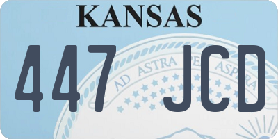 KS license plate 447JCD