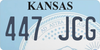 KS license plate 447JCG