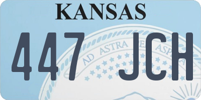 KS license plate 447JCH