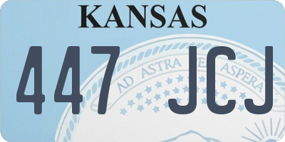KS license plate 447JCJ