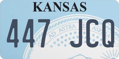 KS license plate 447JCQ
