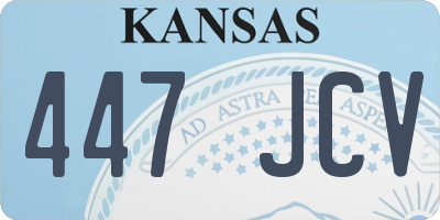 KS license plate 447JCV