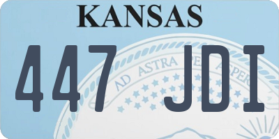 KS license plate 447JDI