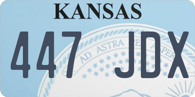 KS license plate 447JDX