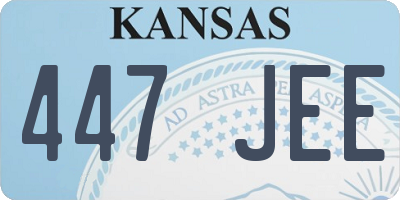 KS license plate 447JEE